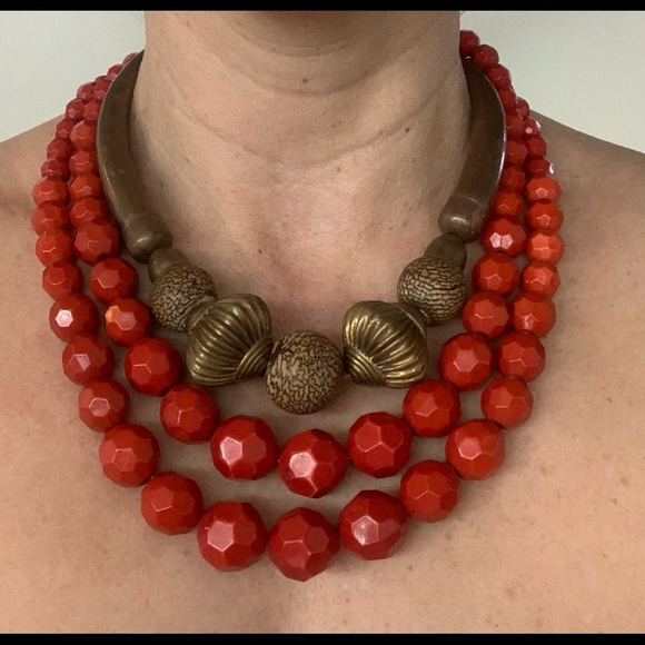 Beaded necklace with two strands - Picture 6 of 6